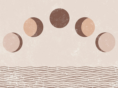 Stages of moon illustration