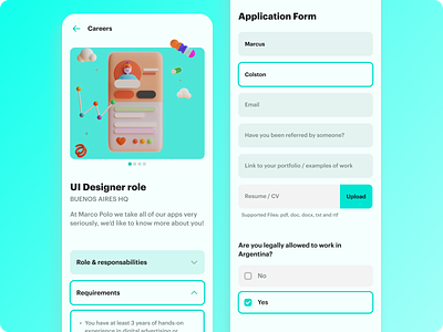 UI Design — Application Form
