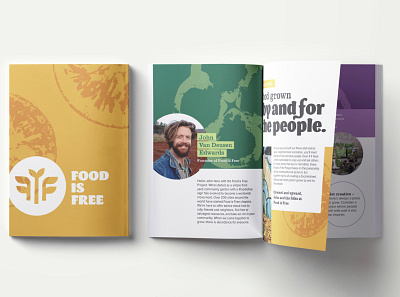 Food is Free Booklet adobe photoshop book booklet booklet design brand identity branding branding design design graphic design logo typography