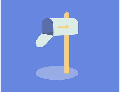 Mailbox 2d design illustration mail mailbox simple