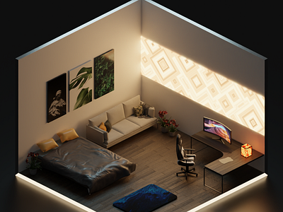 Isometric Bedroom