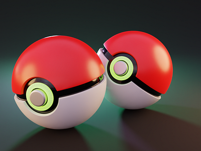 3D Pokeball 3d blender illustration pokeball pokemon