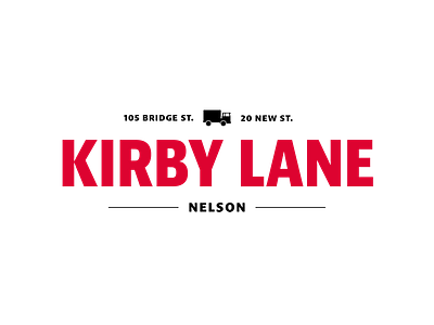 Black and Red Version of Kirby Lane Logo