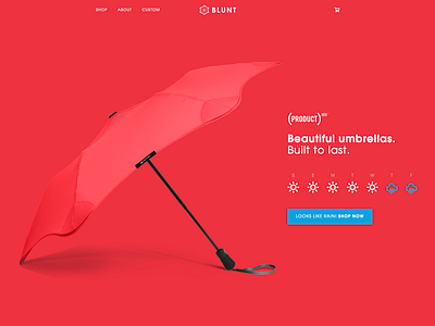 Experiments with color-on-color product homepage