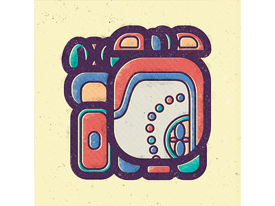 Mayan Calendar - Month 11 - Zac abstract art ancient mexico contemporary art escritura geometric art maya glyph mayan art mayan calendar mayan design mayan glyph mayan haab mayan illustration mayan month mayan script mayan writing minimal design modern art prehispanic ray of the sun vector illustration