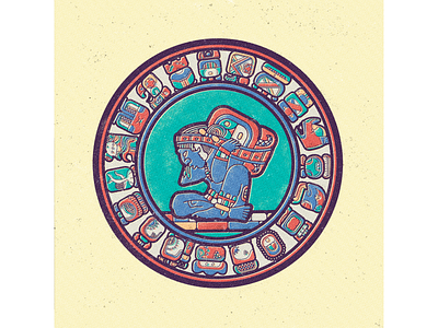 Mayan Calendar - Month 01 - Month 19 ancient calendar civilization culture flat artwork geometry glyph hieroglyphics illustration maya minimal old style pattern prehispanic shapes sign symbol tribal vector vintage