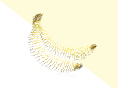 banana half banana design drawing drawingart illustraion illustrator lineart linework vector zigzag