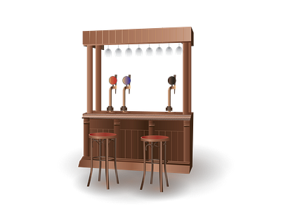 Bar bar beer design drinks glasses illustration serve vector