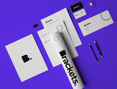 Brackets. | Stationary Design | Logo Design behance project brand book brand identity branding collateral logo modernism stationery