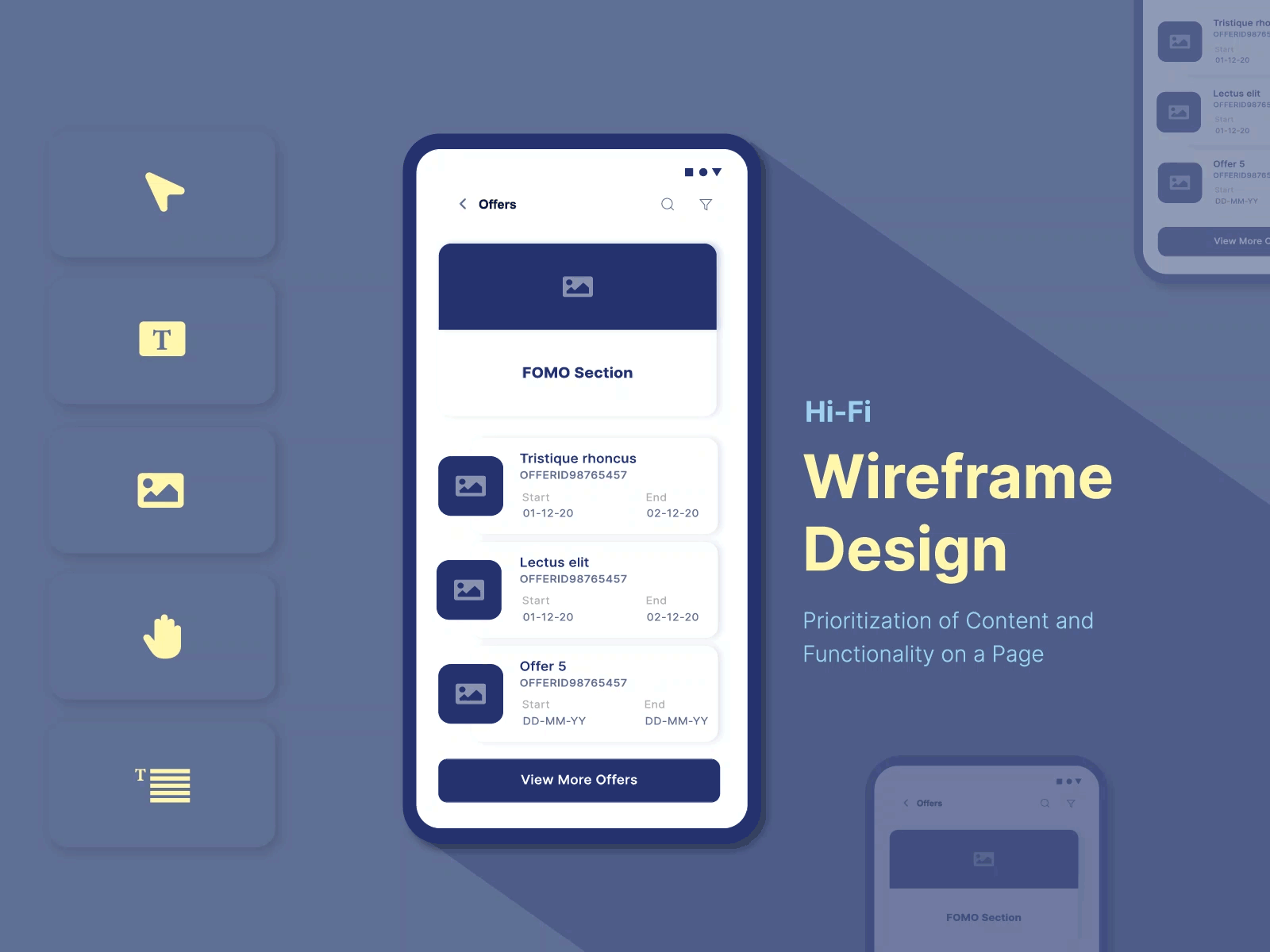 Hi-Fi Wireframe Deign architecture branding design illustration mindmappinf prototype trending typography ui uiux userflow ux vector wireframe