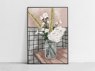 stillherestilllife abstract deco drwaing flower illustration paint procreate