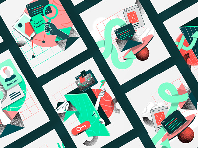 illustrations for CTA abstract call to action character design illustration ui ux vector
