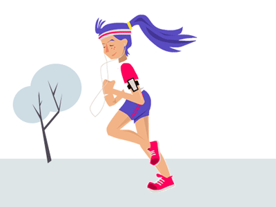 Girl athlete athlete character girl movement run sport