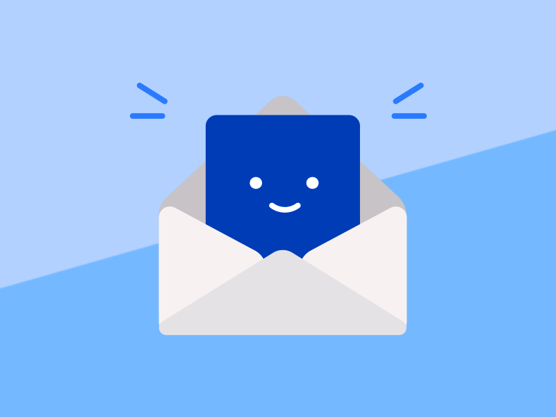 hello! animation email hello illustration mail notification smile subscription ui