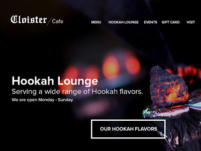 Cloister Cafe food restaurant web design