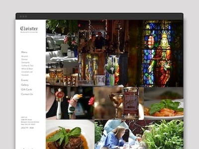 Cloister Cafe design web