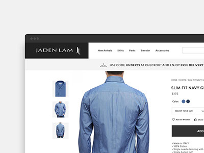 Magento - Product Page clothing e commerce fashion magento