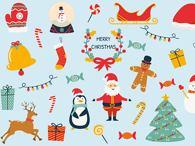 Cute Christmas Illustration - Clip art