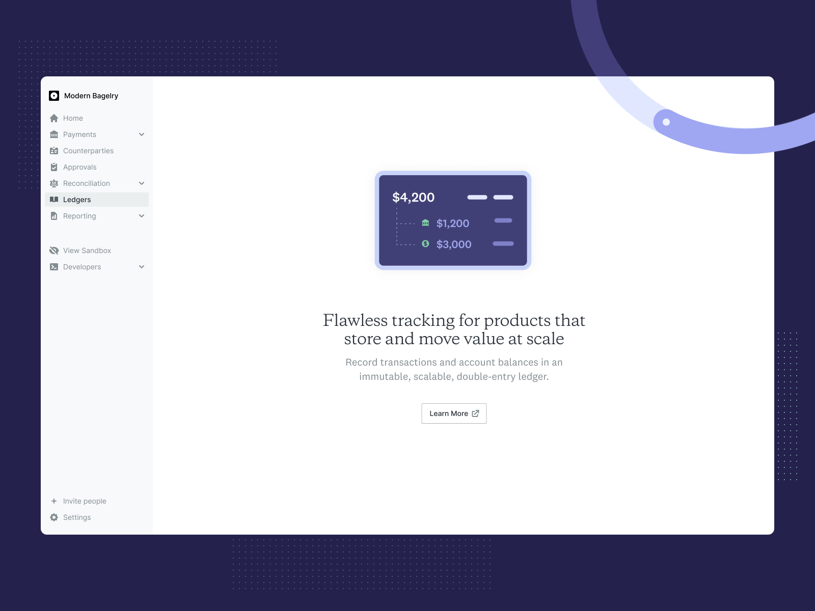 Ledgers Empty State by Duncan Graham for Modern Treasury on Dribbble
