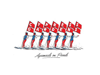 Cypress Gardens Skis apparel art branding branding agency design illustration illustration art illustrator lifestyle procreate skate surf visual identity