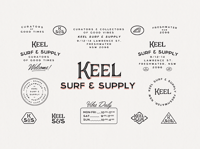 Keel Surf & Supply branding freshwater keel manly skate supply surf surfshop sydney visual identity