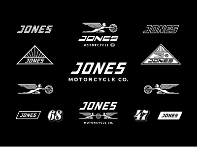 Jones Motocycle Co. Visual Elements branding design illustration jones lifestyle logo motorbikes motorcycles motorsport skate surf sydney