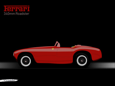 Ferrari 340mm Roadster affinity designer art artwork automobile automotive beautiful beauty car classic classic cars design ferrari illustraion illustration vector vector illustration vectorart vintage