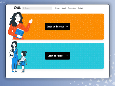 Parent Teacher edtech website - UI Design