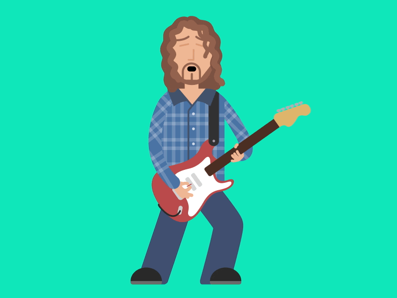 JF character rig 🤘 animation character design guitar illustration rigging vector