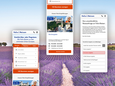 Felix-Reisen Mobile UI