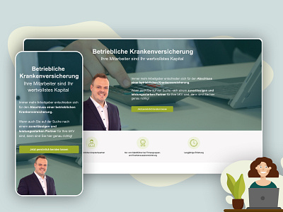 DKV - bKV Mobile and Desktop UI adobexd branding corporate design homepage screendesign ui user interface ux webdesign