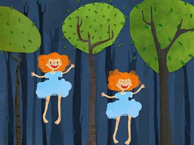 Girl in the forest app cartoon cartoon illustration cartoons character characterdesign design illustration kids book logo motiongraphics