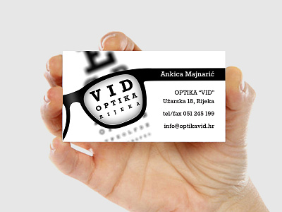 Optika Vid business card brand business card logo