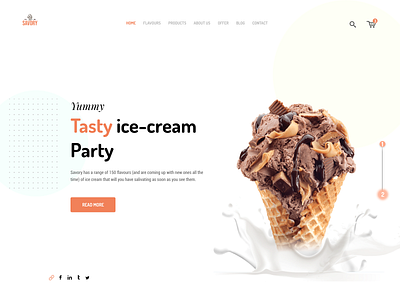 Savory | Ice Cream Brand | UI/UX Case study