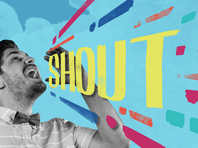 Shout v.2 design halftone hand lettering illustration illustrator photography photoshop vector zeiss