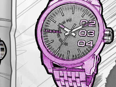 Take on me...more 80s a ha comic book diesel fossil music video purple take on me vintage watches
