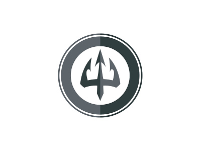 Triton Logo WIP branding circle grey gunmetal icon logo round triton two tone wip