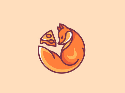 fox and cheese art branding design fox graphic design icon illustration logo