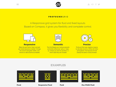 Profound Grid - Homepage design grid system interactive layout responsive responsive design site webdesign website