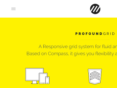 Profound Grid - Homepage detail grid system interactive interactive design layout responsive responsive design site ux web webdesign website