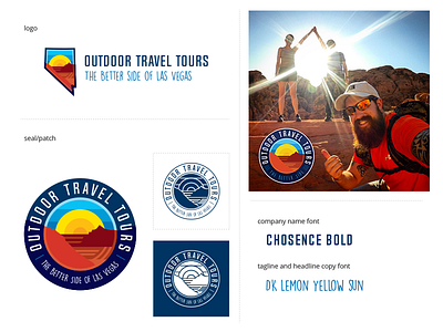 Outdoor Travel Tours brand identity seal travel
