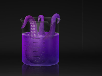 Octopus in a Beaker dragon labs octopus purple