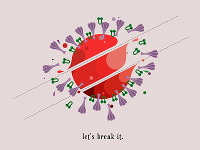 Break corona awareness branding covid covid 19 design icon illustration logo minimal poster virus