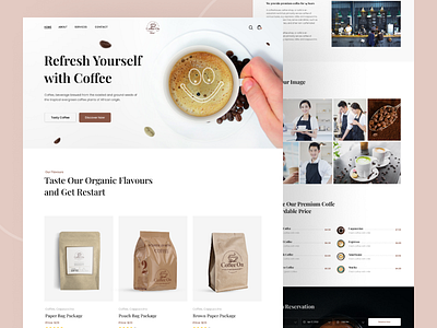 Coffee On - Landing Page coffee shop design home page landing page ui ui ux ux webpage