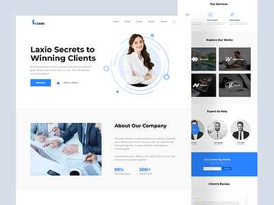 Laxio - Corporate Agency Landing Page