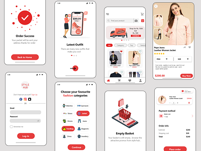 Fashion e-commerce app app branding cards ui cardview design designs e commerce e commerce app fashion illustration mobile app mobile ui shop shopping shopping cart ui ux