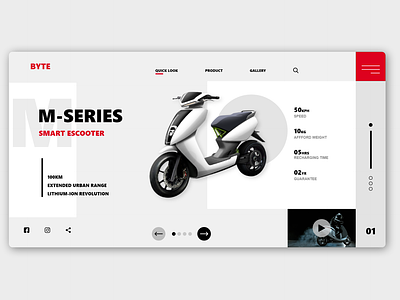 Electric scooter website design