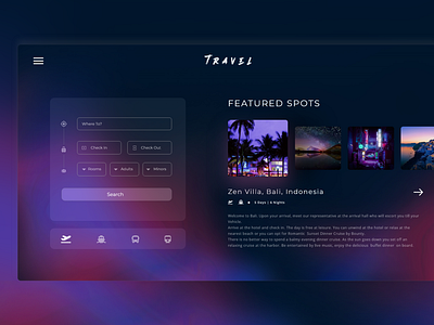 TRAVEL Aurora Landing Page