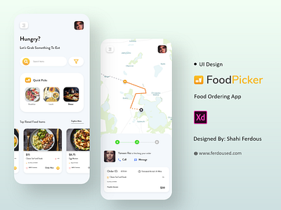 FoodPicker - Order Foods Online | Mobile App UI Design