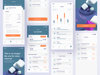 Internet Provider App apps design interface internet internet provider mobile app provider quota ui uidesign uiux uxui